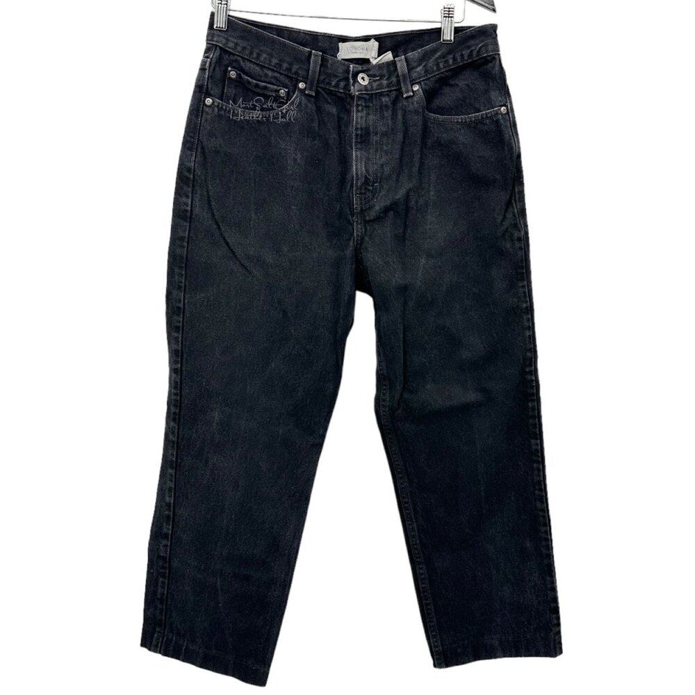 Sonoma Goods for Life Straight Fit Black Wash Denim Jeans 32 X 27